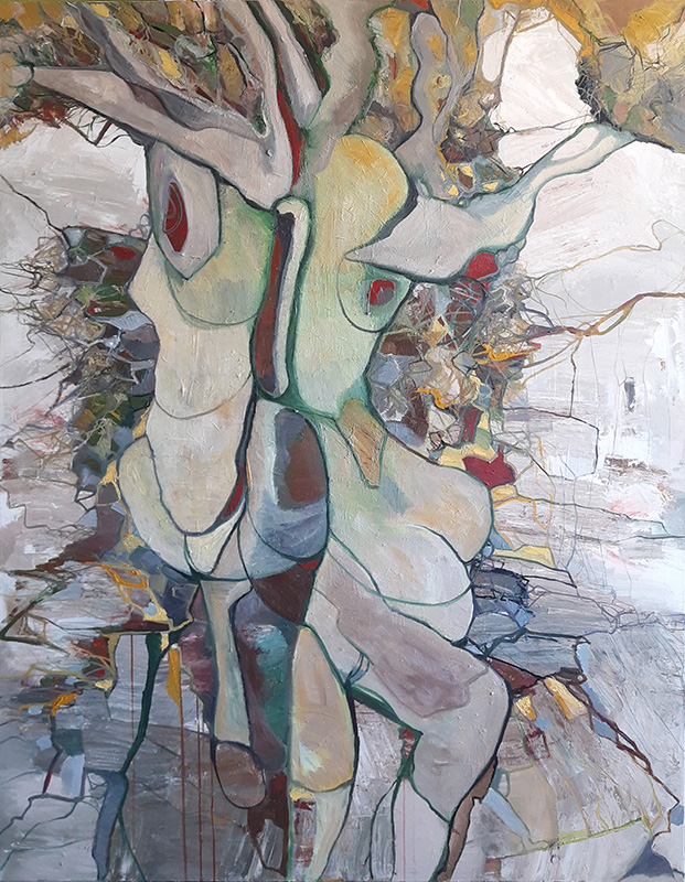 "fancyful and dreamlike #4" Öl, Acryl, Lack auf Leinwand, 140 x 180 cm, 2023